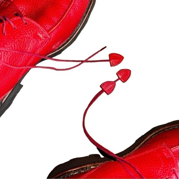 Paraboot Shoes "CHAMBORD" Grain Leather Lace Ups - Red - Women's Size 8.5 - Picture 9 of 9